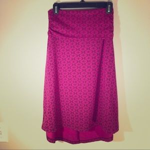 Eddie Bauer Pink MIDI Small Fold Over Skirt
